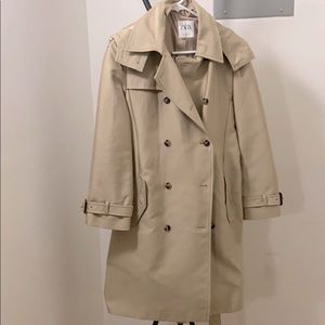 ZARA Tan Raincoat - size L